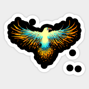 Abstract Raven Sticker